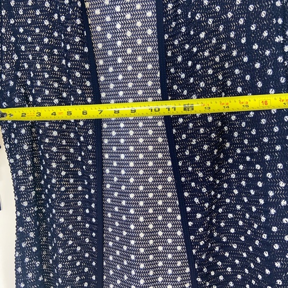 JM Flourette Women’s size large Blue w/White Polka Dots cardigan (C) - Picture 5 of 7